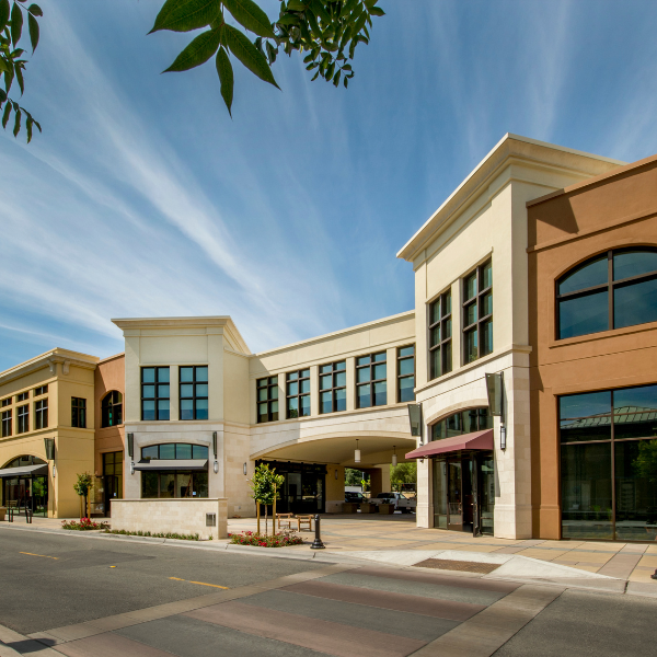 Mixed-use development with retail podium and residential levels